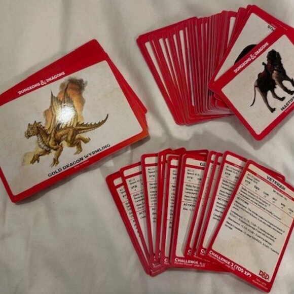 Dungeons & Dragons 5e Creature/Monster Cards Set in Good Condition - Picture 2 of 3